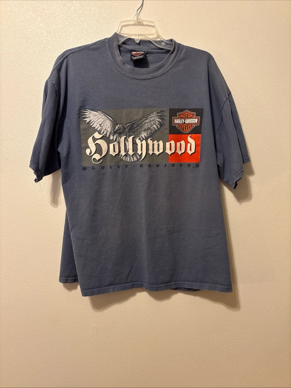 Vintage Harley-Davidson Hollywood Graphic Tee - Slate Blue